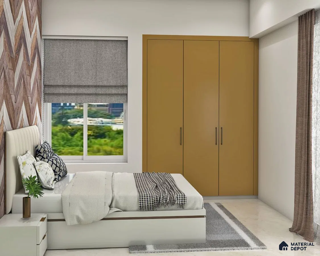 Luxurious Parakeet Wardrobe in Golden Accent Room