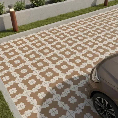 Closeup application image of Parking Tiles