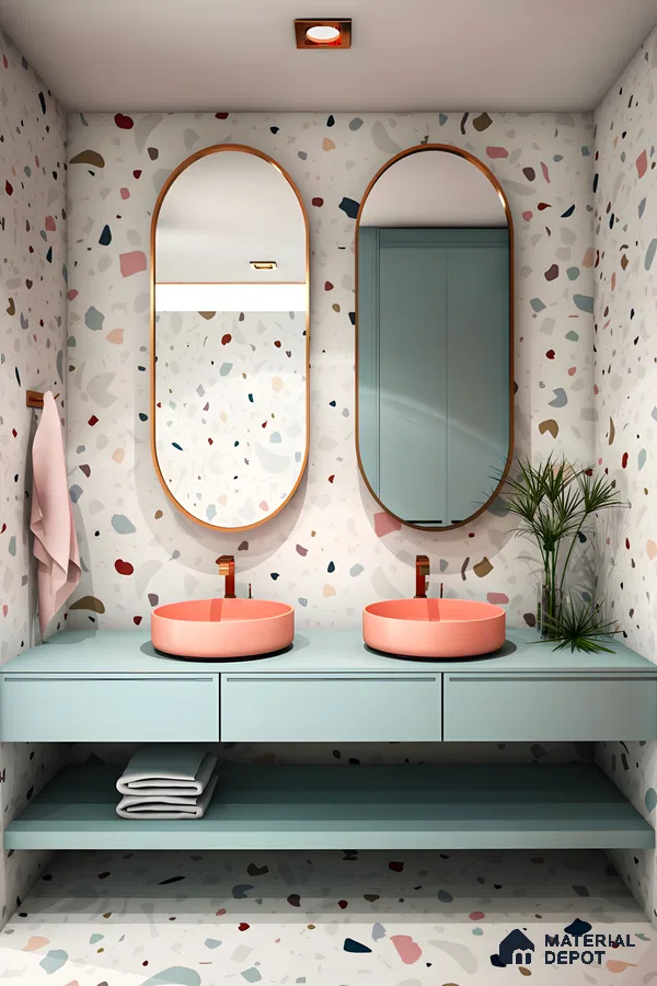 Pastel Palette Washroom Design | Material Depot