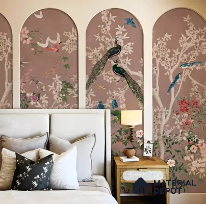 Peacock Garden: A Serene Bedroom Oasis | Material Depot
