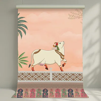 Closeup application image of Pichwai Wallpapers