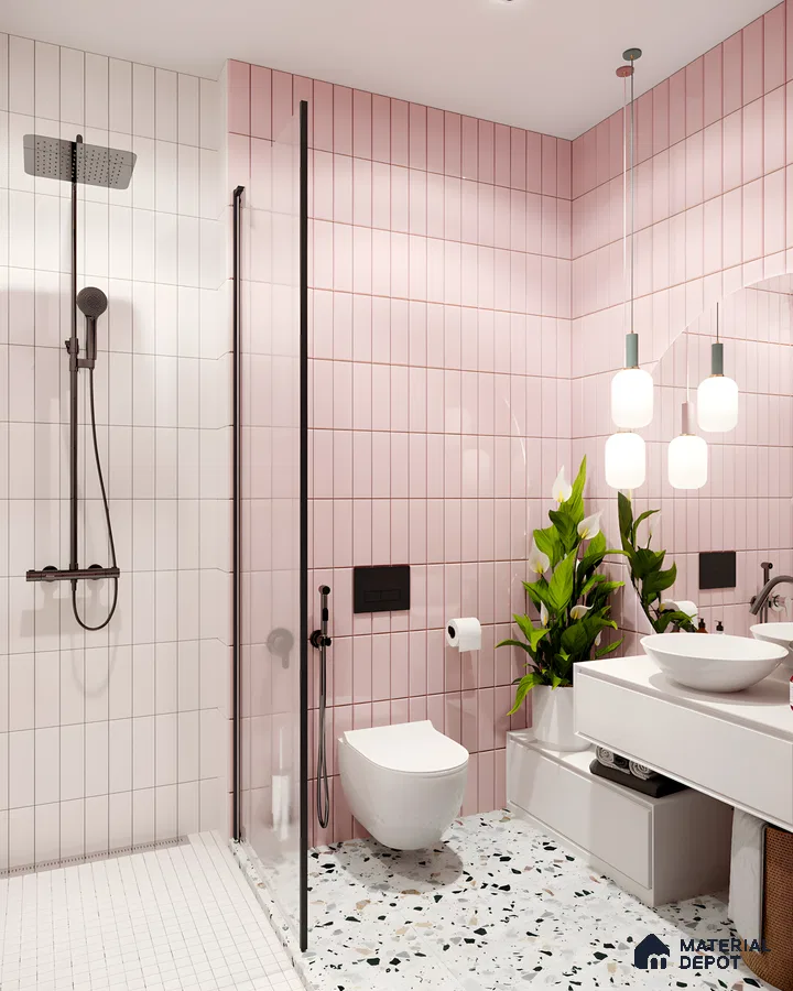Pink And Terrazzo Delight: Playful Yet Elegant Bathroom Design | Material Depot