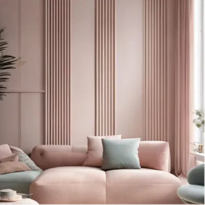 Closeup application image of Pink & Purple Color Solid Panels