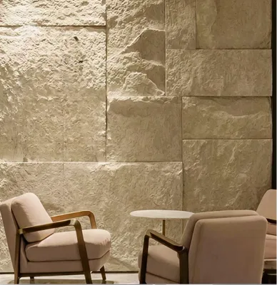 Closeup application image of PU Stone Panels Panels