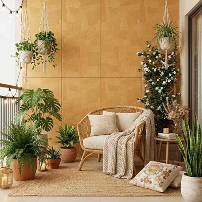 Closeup application image of Punch Finish Balcony Tiles