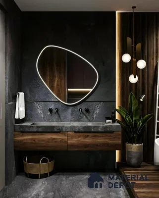 Refined Bathroom Designs With Dark Textured Walls | Material Depot