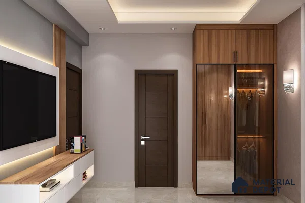 Mirrored wardrobe: Reflective sophistication and sleek design for a chic and functional contemporary storage solution.