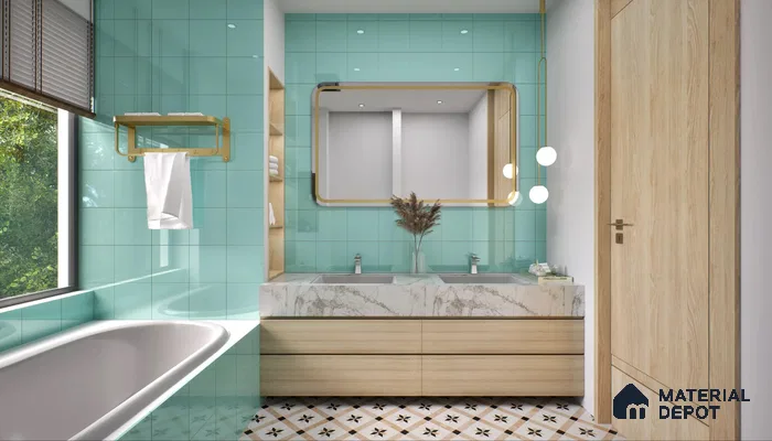 Refreshing Aqua Haven with Glossy Finish | Material Depot