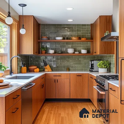 Retro Revival: A Mid-Century Modern Kitchen with Warmth and Charm | Material Depot