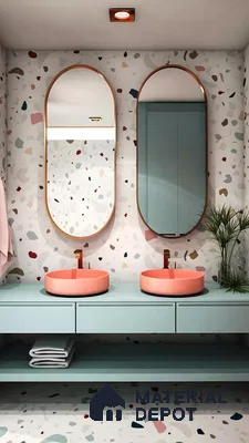 Retro-Inspired Bathroom with Terrazzo Tiles | Material Depot