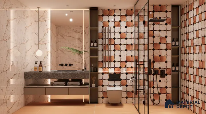 Moroccan Wall & Floor Tile TL 05111 Kasavari Casablanca Charm 4 ft x 2 ft Vitrified Endless High Gloss Finish - 9 mm  | Suitable for Living Room, Bedroom, Bathroom, Kitchen Wall & Backsplashes