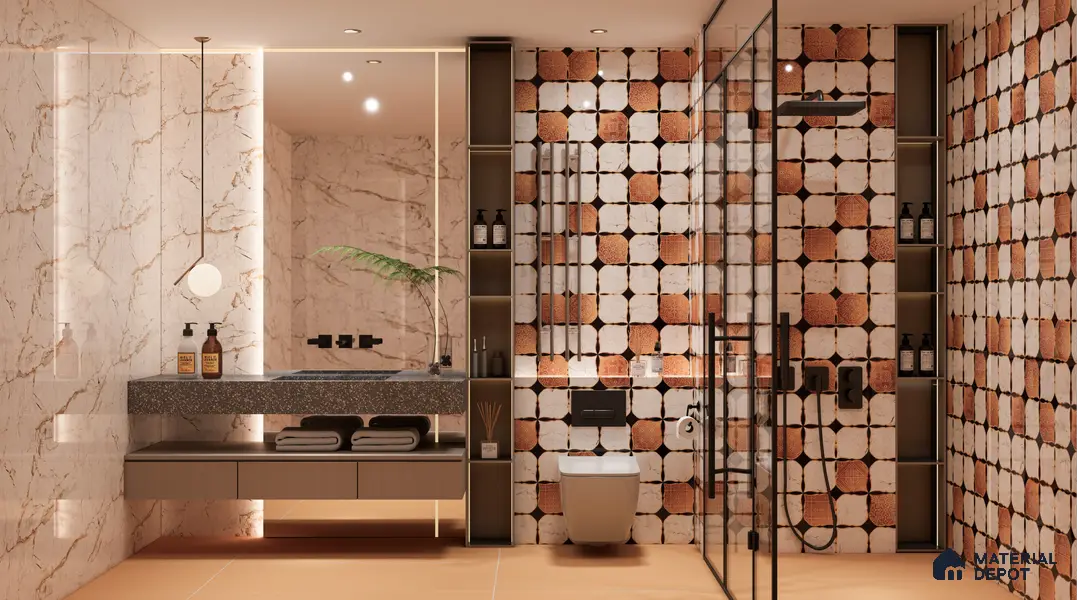 Moroccan Wall & Floor Tile TL 05111 Kasavari Casablanca Charm 4 ft x 2 ft Vitrified Endless High Gloss Finish - 9 mm  | Suitable for Living Room, Bedroom, Bathroom, Kitchen Wall & Backsplashes