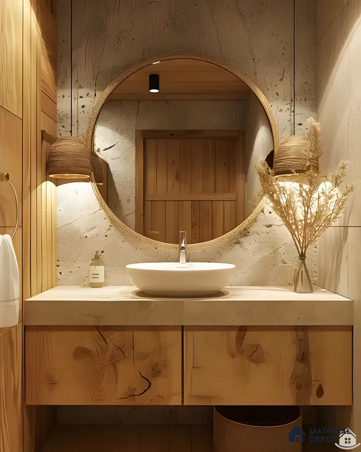 Rustic Retreat: A Modern Bathroom with Natural Elements | Material Depot