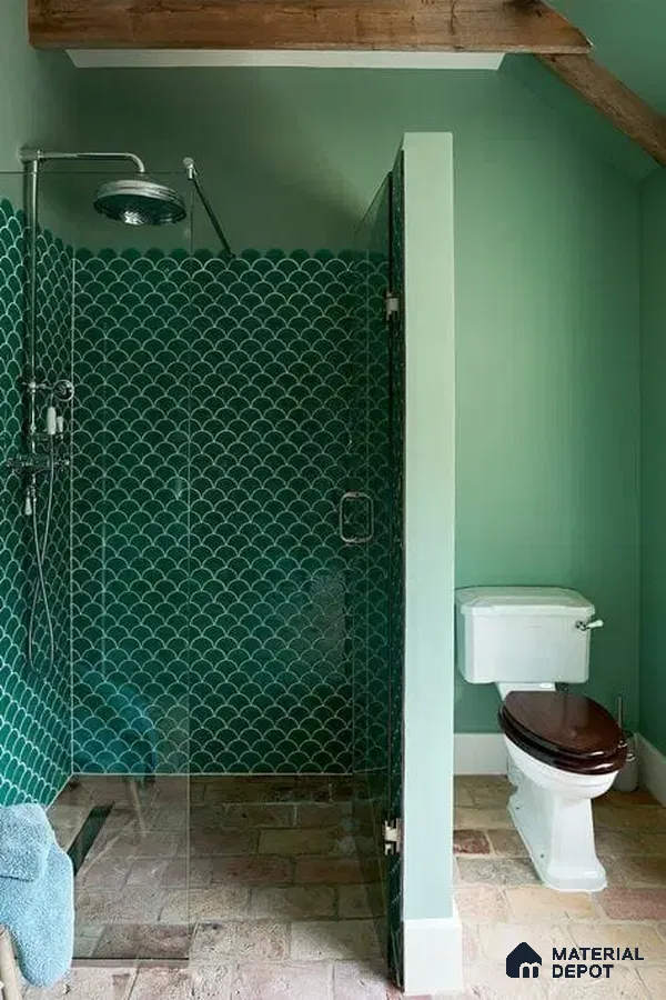 Rustic Retreat: Seafoam Serenity Bathroom | Material Depot
