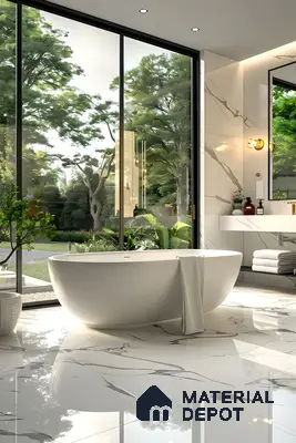 Serene Bathing Bliss: A Modern Oasis | Material Depot