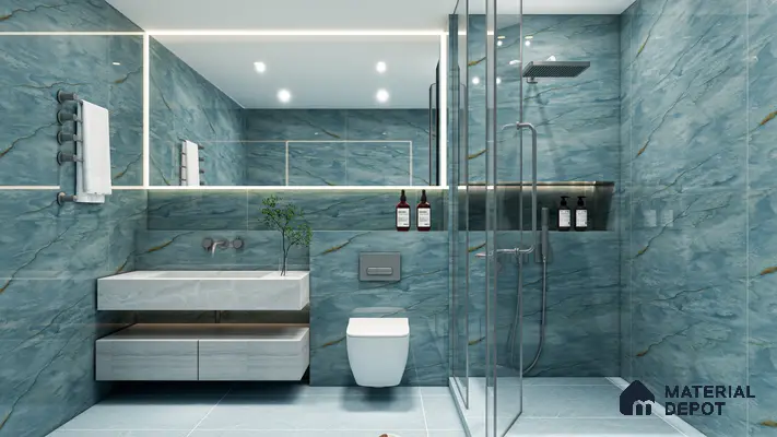 Budget Friendly Marble Wall Tile Value For Money TL 05788  18 x 12 inch - Ceramic Glossy Finish -7 mm  | Suitable for Kitchen & Bathroom