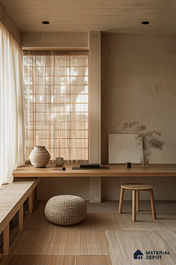 Serene Japanese-Inspired Minimalist Retreat | Material Depot