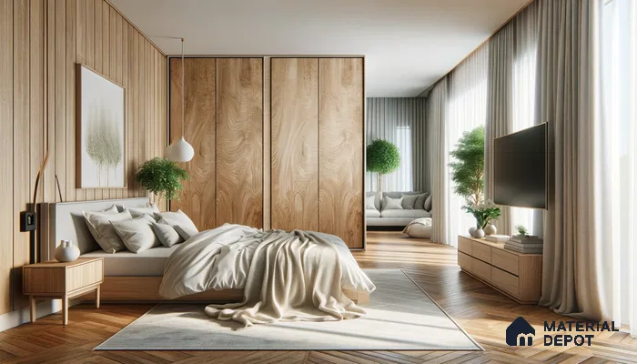Serene Scandinavian Bedroom with Harmonious Natural Elements | Material Depot