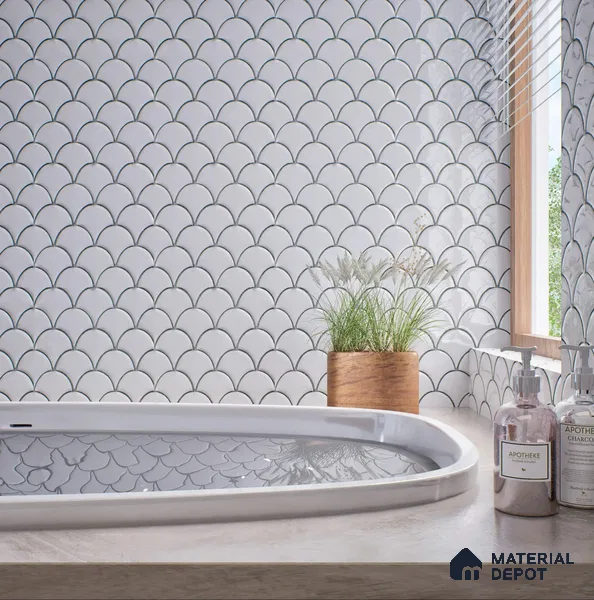 Moroccan Wall & Floor Tile TL 09644 91521 1 ft x 1 ft Ceramic Matte Finish - 9 mm | Suitable For Bathroom, Kitchen, Balcony | Please Expect a Slight Variation of Pattern