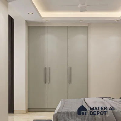 Modern Wardrobe in Grey Pastel