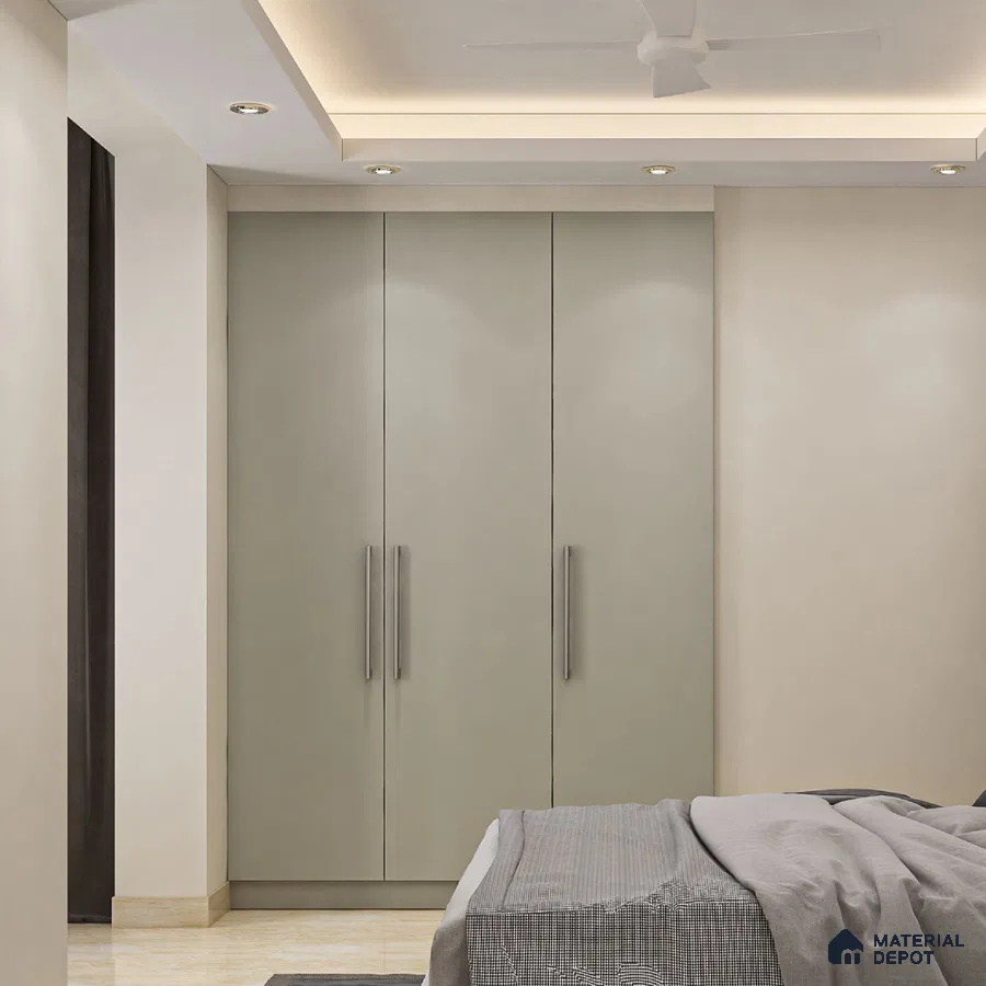 Modern Wardrobe in Grey Pastel
