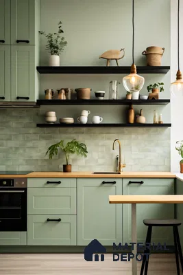 Serenity in Sage: A Scandinavian Kitchen | Material Depot