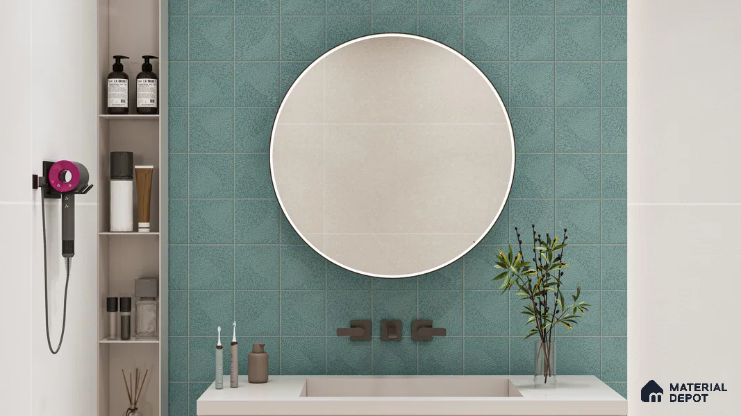 Plain Floor & Wall Tile TL 10611 B 1225 Dolphin 4 ft x 2 ft Full Body Vitrified Matte Finish - 9 mm | Suitable for Living Room, Bathroom & Kitchen
