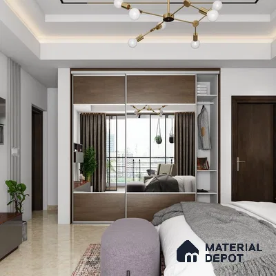 Sliding Floor-to-Ceiling Wardrobe - Sleek Ascent.
