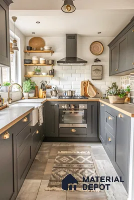 Sleek Culinary Space with Touches | Material Depot