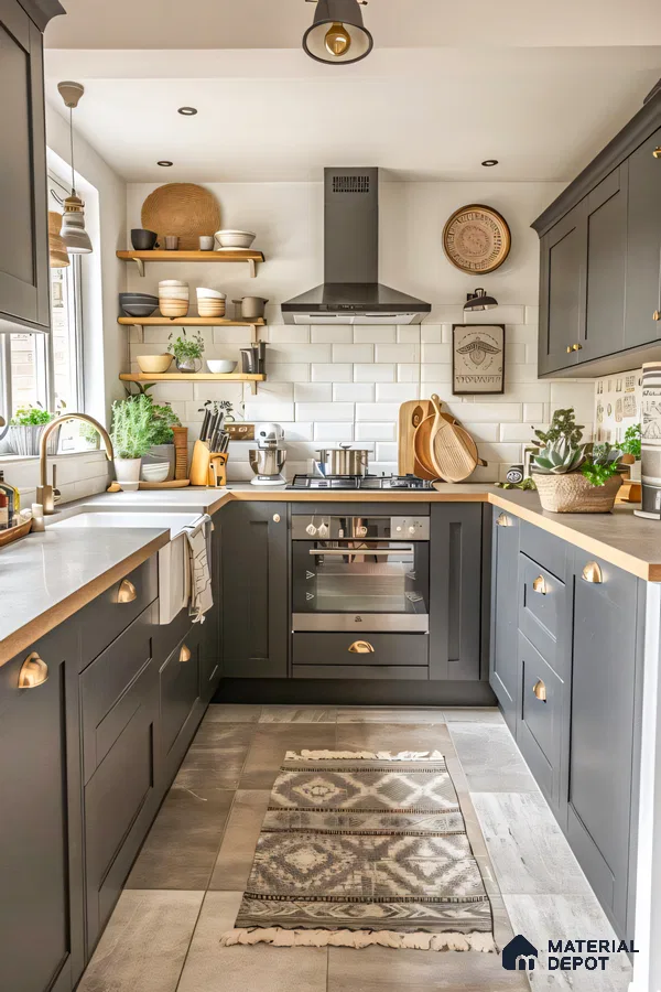 Sleek Culinary Space with Touches | Material Depot