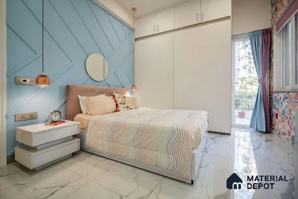 Contemporary White Sliding Door Wardrobe.