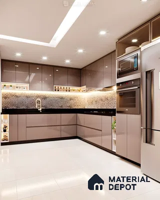 Sleek High Gloss Kitchen Design | Material Depot