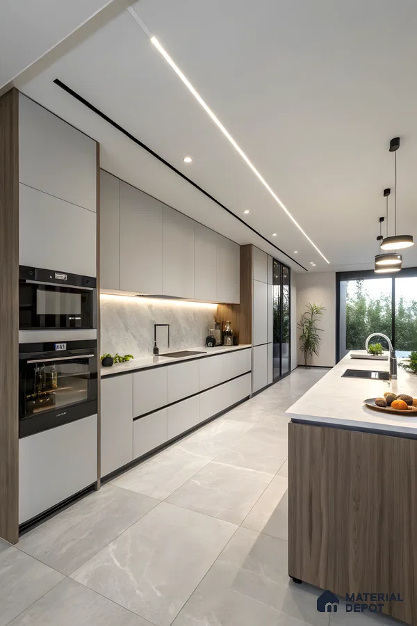 Sleek Linear Luxe: A Modern Kitchen With Minimalist Geometry & Matte Finishes | Material Depot