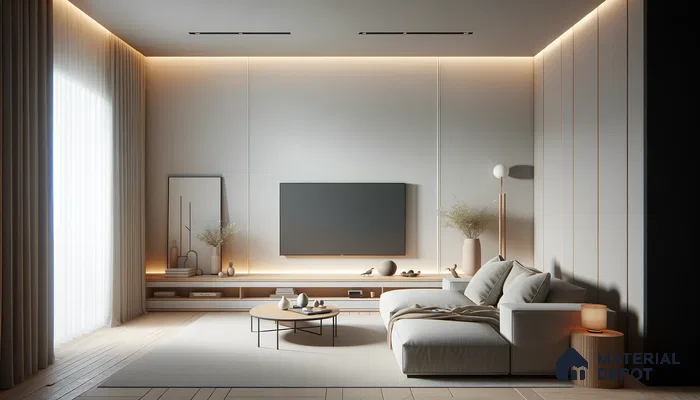Sleek Minimalist Lounge with Refined Tones and Solid Laminates | Material Depot