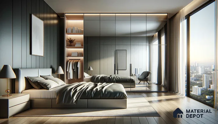 Sleek Modern Bedroom with Panoramic Views and Sophisticated Design | Material Depot