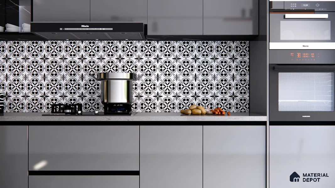 Moroccan Wall & Floor Tile TL 05180 Zellige Medina Eclipse Multi Colour 1 ft x 1 ft Vitrified Matte Finish - 9 mm | Suitable for Kitchen, Bathroom, Balcony | Please Expect a Slight Variation of Pattern