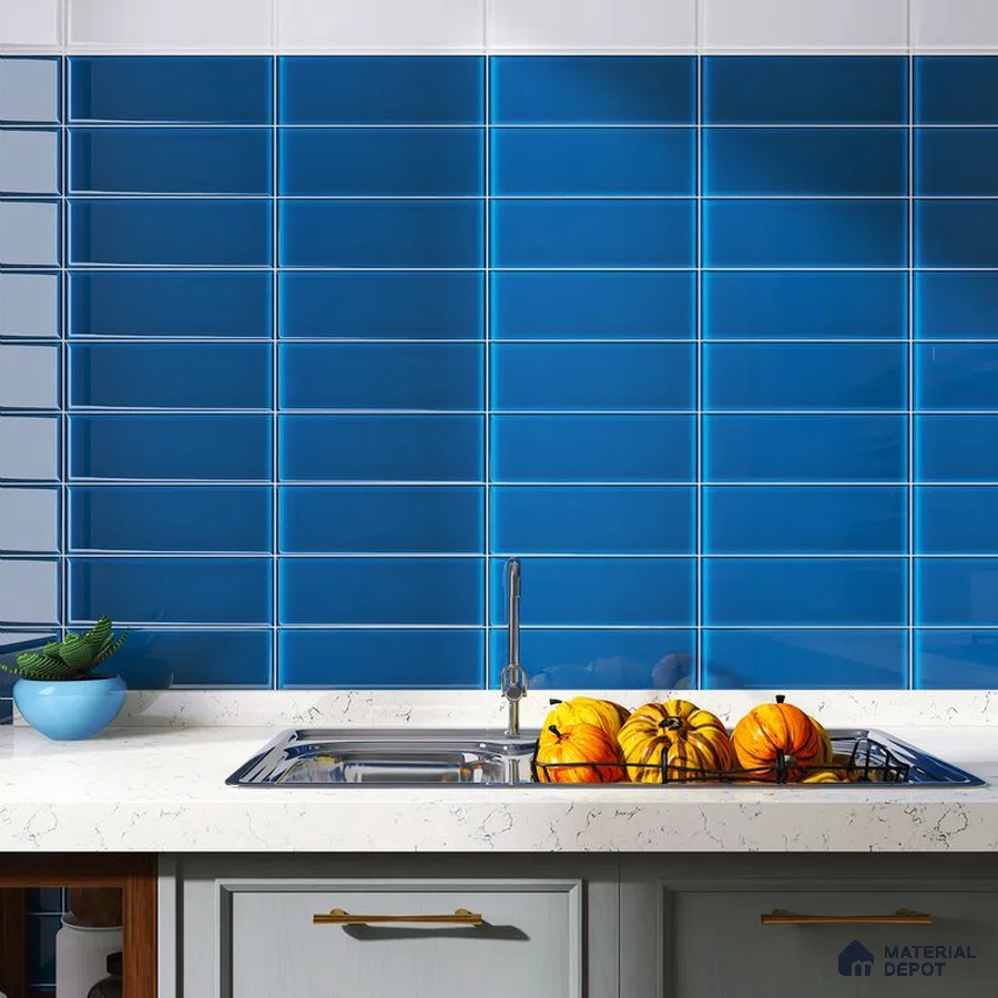 Sleek Style in a Blue-Hued Kitchen | Material Depot