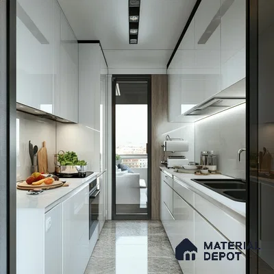 Sleek Urban Kitchen Design Maximizing Space and Style in a Compact Setting | Material Depot
