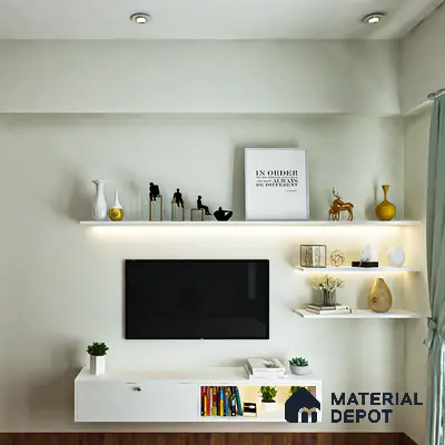 Modern White TV Unit