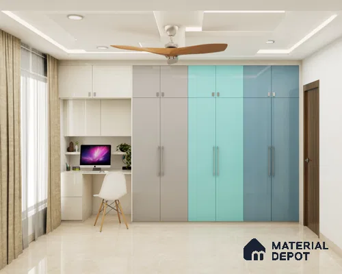 Efficient Style: Wardrobe with Integrated Study Desk