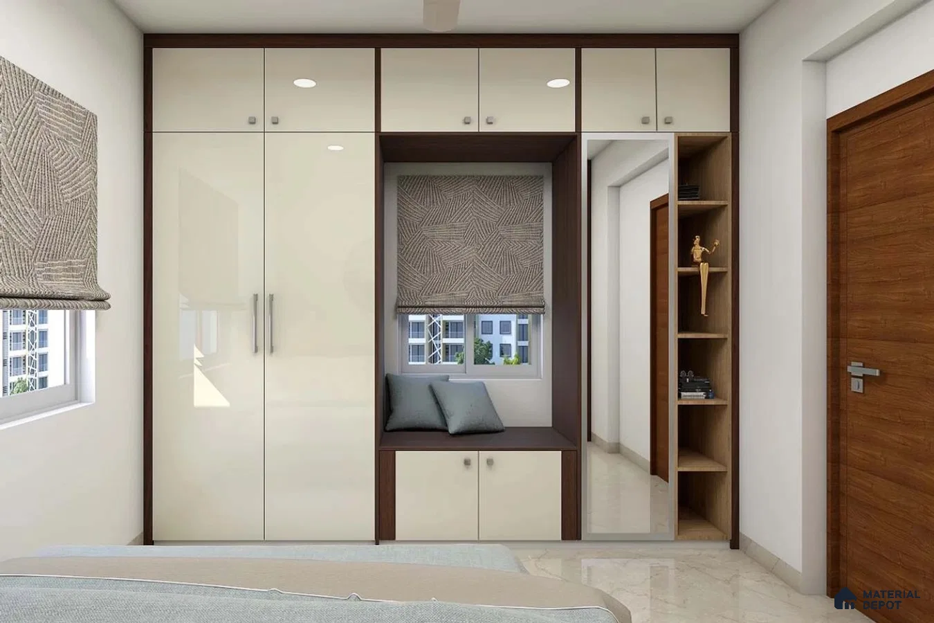 Glossy White Wardrobe