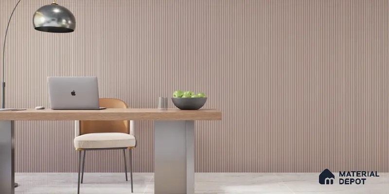 Slender Vertical Wall Panels in a Modern Office | Material Depot