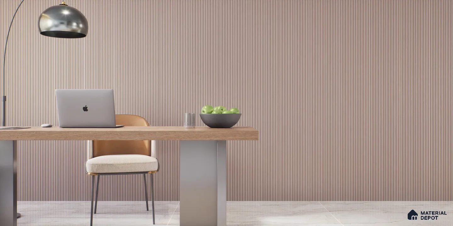 Slender Vertical Wall Panels in a Modern Office | Material Depot