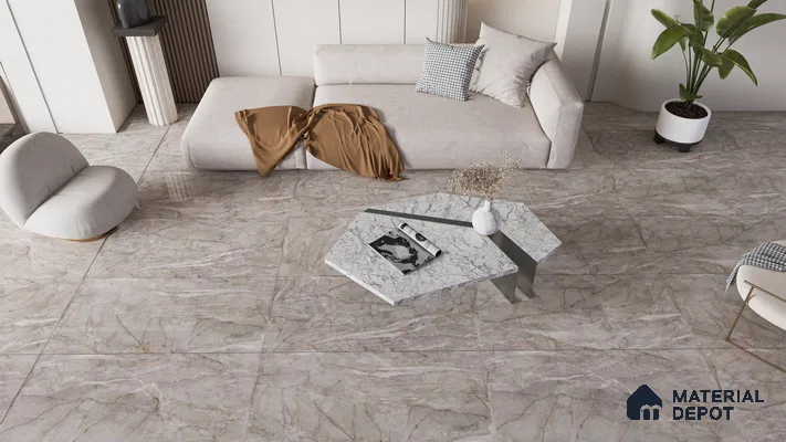 Budget Friendly Endless Wall & Floor Tile Value for Money TL 05955 Terravia Montora 4 ft x 2 ft - Vitrified Endless Glossy Finish - 8.5 mm | 4 Random Designs | Suitable for Living Room, Bedroom & Bathroom