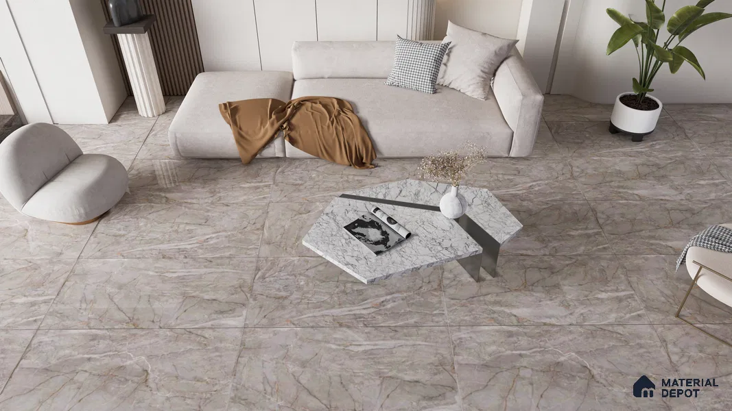 Budget Friendly Endless Wall & Floor Tile Value for Money TL 05955 Terravia Montora 4 ft x 2 ft - Vitrified Endless Glossy Finish - 8.5 mm | 4 Random Designs | Suitable for Living Room, Bedroom & Bathroom