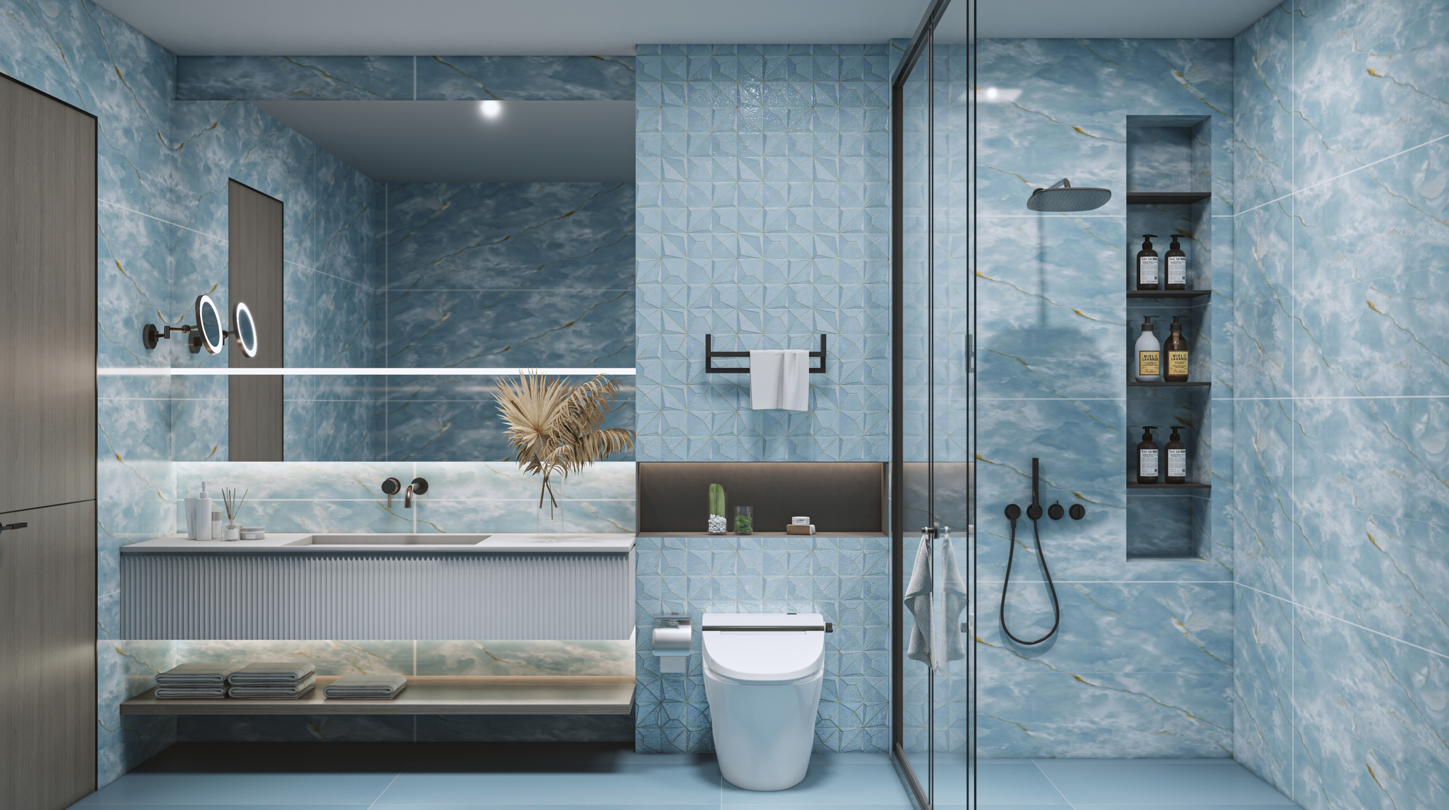 3D Wall Tile TL 05763 E Sea Portion 600x300 mm Glossy Finish Tile - 9 mm