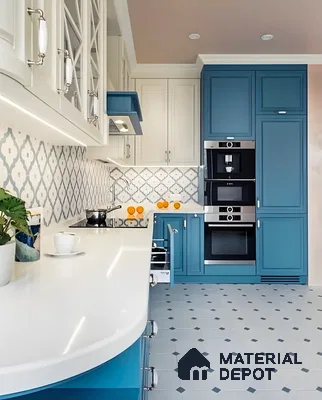 Sophisticated Design With Patterned Tile Backsplash | Material Depot