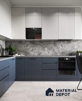 Sophisticated Gray-Toned Cooking Area | Material Depot