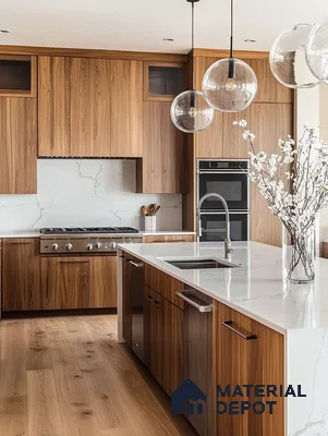 Sophisticated Grey Kitchen with Luxurious Finishes | Material Depot