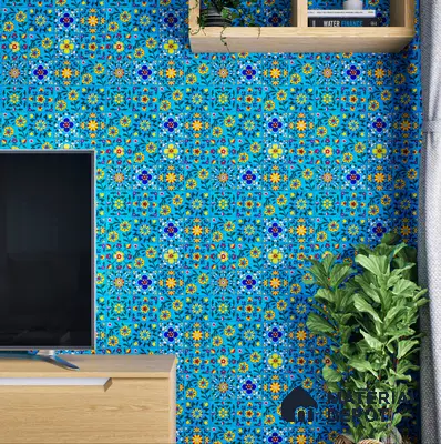 Multifired Moroccan Floor & Wall Tile TL 05687 Zellige Golden Klimt 12 x 12 inch Vitrified Matte Finish - 9 mm | Suitable for Living Room, Bathroom, Kitchen & Backsplash
